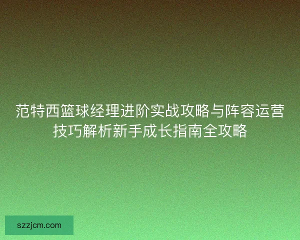 范特西篮球经理进阶实战攻略与阵容运营技巧解析新手成长指南全攻略